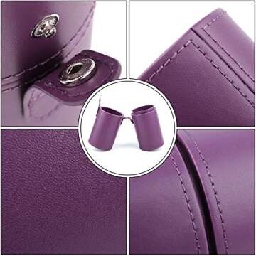 Narwey Makeup Brush Holder Travel Brushes Case Bag Cup Storage Dustproof for Women (Purple)