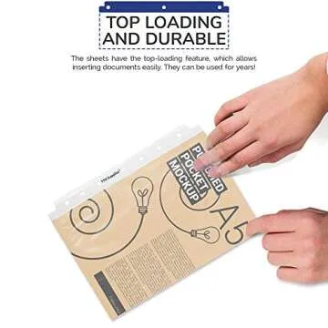 TYH Supplies Mini Sheet Protectors for Binders - 200 Pack