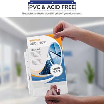 TYH Supplies Mini Sheet Protectors for Binders - 200 Pack