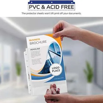 TYH Supplies Mini Sheet Protectors for Binders - 200 Pack