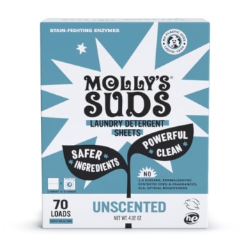 Molly's Suds Eco-Friendly Laundry Detergent Sheets for 70 Loads