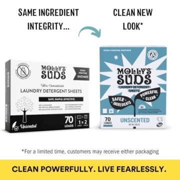Molly's Suds Eco-Friendly Laundry Detergent Sheets for 70 Loads