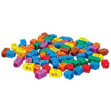 Junior Learning: Rainbow Phonics Blox: Vowel Sounds - Phase 5 - Build & Learn, 30 Activity Cards, Color Coded Blocks, Reading Development, Kids 5+