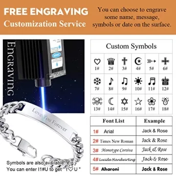 Customizable Stainless Steel Cuban Link Bracelet for Men