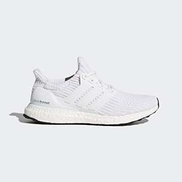 adidas mens Ultraboost Road Running Shoe, White/White/White, 9.5 US