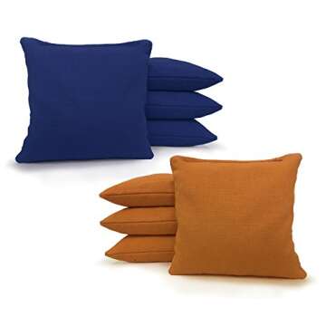 Tailgating Pros Cornhole Boards - 4'x2' & 3'x2' Cornhole Game w/Carrying Case & Set of 8 Corn Hole Bags - 150+ Color Combos! Optional LED Lights