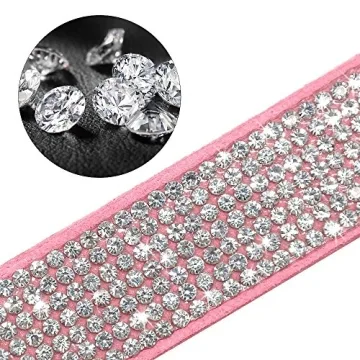 Beirui Rhinestone Dog Collar and Leash Set for Pets