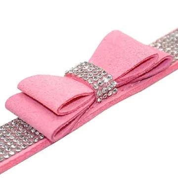 Beirui Rhinestone Dog Collar and Leash Set for Pets