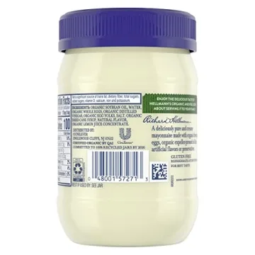 Hellmann's Organic Mayonnaise Creamy Condiment 15 Oz Pack