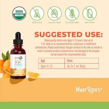 Organic Kids Vitamin C Drops for Immune Support