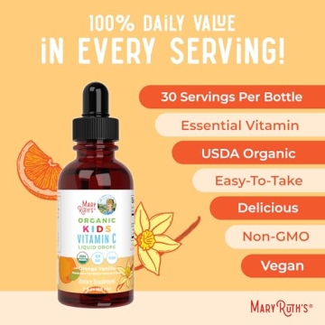 Organic Kids Vitamin C Drops for Immune Support