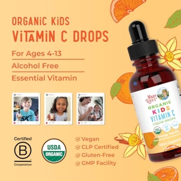 Organic Kids Vitamin C Drops for Immune Support