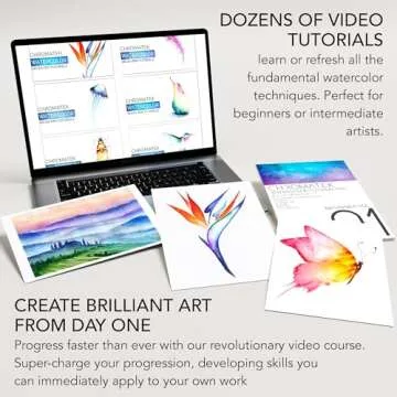 CHROMATEK 30 Watercolor Brush Pens with Tutorial Pad