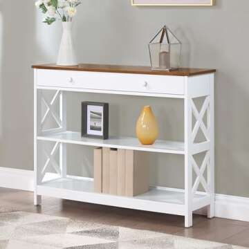 Convenience Concepts Oxford Console Table with Storage