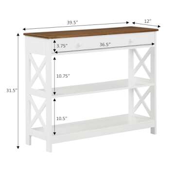 Convenience Concepts Oxford Console Table with Storage