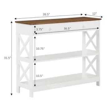 Convenience Concepts Oxford Console Table with Storage