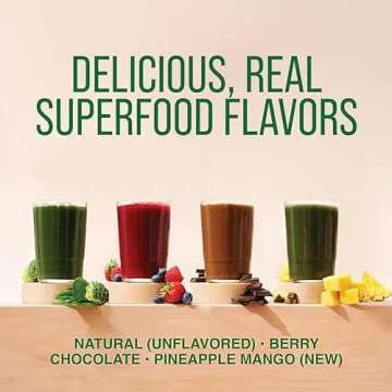 COUNTRY FARMS Super Greens Natural Flavor, 50 Organic Super Foods, USDA Organic Drink Mix (Wheat Grass, Spirulina, Chlorella) Mushrooms & Probiotics, Fiber, Gut Health, Natural Energy, 30 Servings