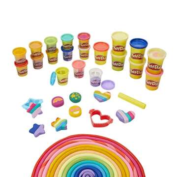 Play-Doh Bright 'n Happy Variety Pack with 21 Colorful Cans