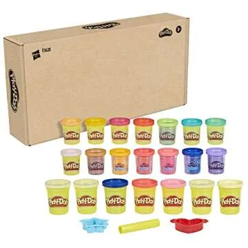 Play-Doh Bright 'n Happy Variety Pack with 21 Colorful Cans