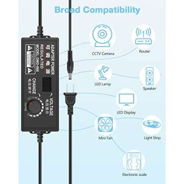 Aclorol Universal Power Supply 4V-24V 5A 120W Adjustable AC/DC Power Adapter