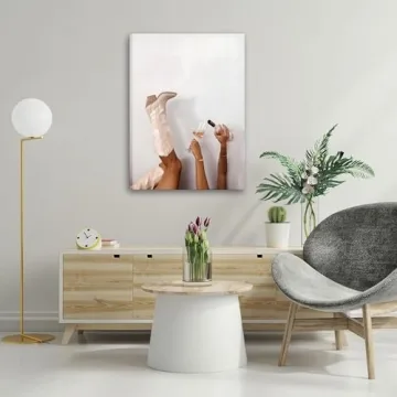 Trendy Cowgirl Boots Wall Art for Teen Girls Room