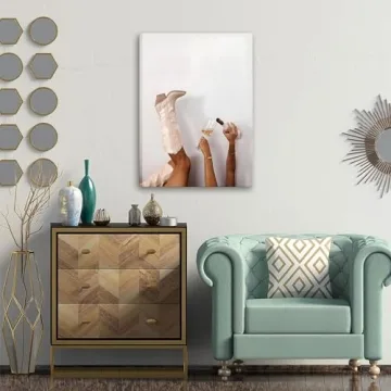 Trendy Cowgirl Boots Wall Art for Teen Girls Room