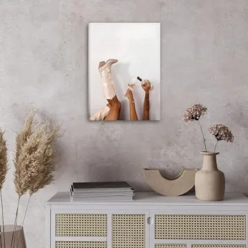 Trendy Cowgirl Boots Wall Art for Teen Girls Room