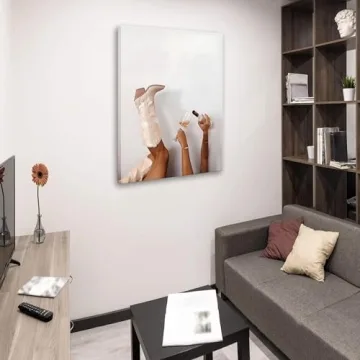 Trendy Cowgirl Boots Wall Art for Teen Girls Room