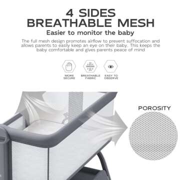 BabyBond Baby Bassinet 3-in-1 Adjustable Sleeper for Infants