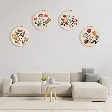 Picoey Flower Embroidery Kit for Beginners