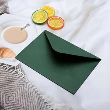 50 A7 Green Envelopes for Invitations, Graduations & More