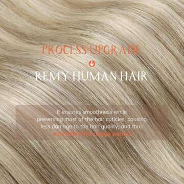 Sunny Hair Clip in Hair Extensions Straight Human Hair Clip in Extensions Remy Clip in Hair Extensions Real Human Hair Extensions Clip ins Golden Blonde Highlights Light Blonde 18inch