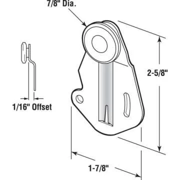 Prime-Line N 6898 Bi-Fold Door Bottom Pivot Bracket - Ultimate Door Solution