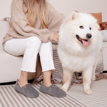 Cozy Memory Foam Curly Slippers for Women - Grey