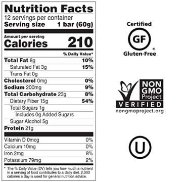 No Cow Protein Bar Mint Cacao | Low Sugar & High Fiber