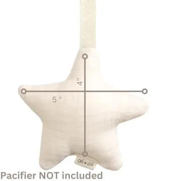 Ali+Oli Plush Cotton Pacifier Holder for Babies