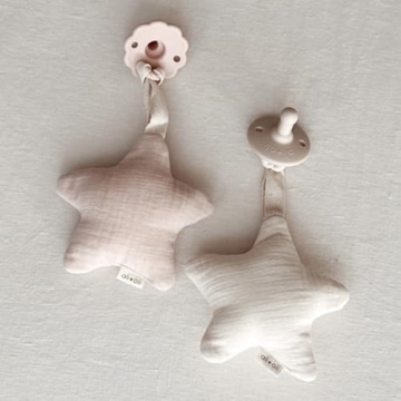 Ali+Oli Plush Cotton Pacifier Holder for Babies