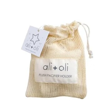 Ali+Oli Plush Cotton Pacifier Holder for Babies