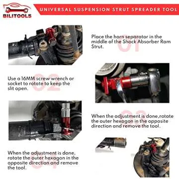 BILITOOLS Strut Spreader Tool Universal Suspension Strut Steering Knuckle Spindle Spreader 5.0 – 10.5 mm