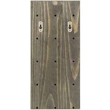 MyGift Vintage Gray Solid Wood Sunglasses Holder Rack