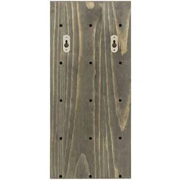 MyGift Vintage Gray Solid Wood Sunglasses Holder Rack
