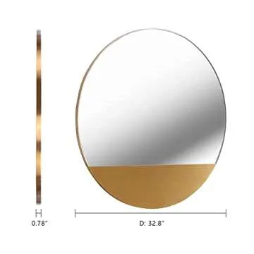 MOTINI 32 Inch Decorative Round Wall Mirror for Home