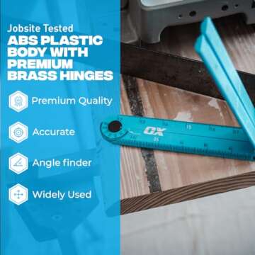 OX Tools Pro 24 Inch Durable Measuring Rule with Angle Finder