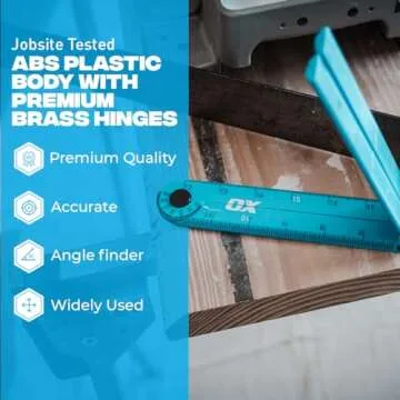 OX Tools Pro 24 Inch Durable Measuring Rule with Angle Finder