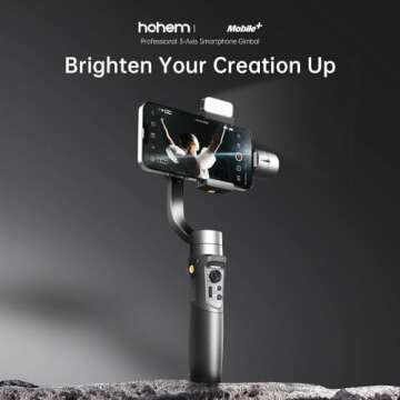hohem iSteady Mobile Plus Kit Smartphone Gimbal Stabilizer with Fill Light and 600° Inception Mode