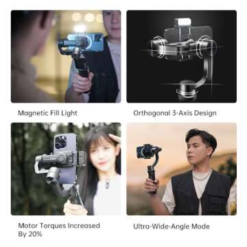 hohem iSteady Mobile Plus Gimbal Stabilizer with Fill Light