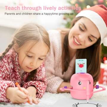 Smart Drawing Robot for Kids,Montessori Educational Painting Toy for 5+ with Voice Interaction&16 Color Pens,Magic Drawing Robot with 100 Learning Word Cards,Ideal Gift for 5+ Year Old Boys Girls