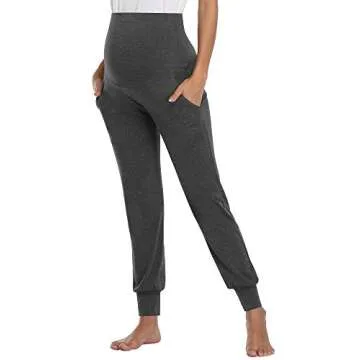 AMPOSH Women's Stretchy Maternity Pants for Comfort