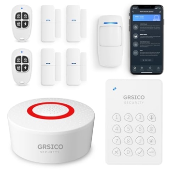 GRSICO Wireless Home Alarm System 9-Piece Kit - Secure Your Home