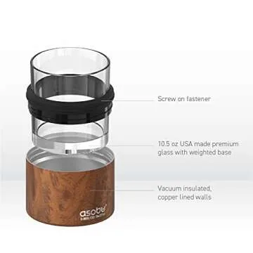Asobu Whiskey Glass with Insulated Sleeve Enhances Your Drinking Experience
